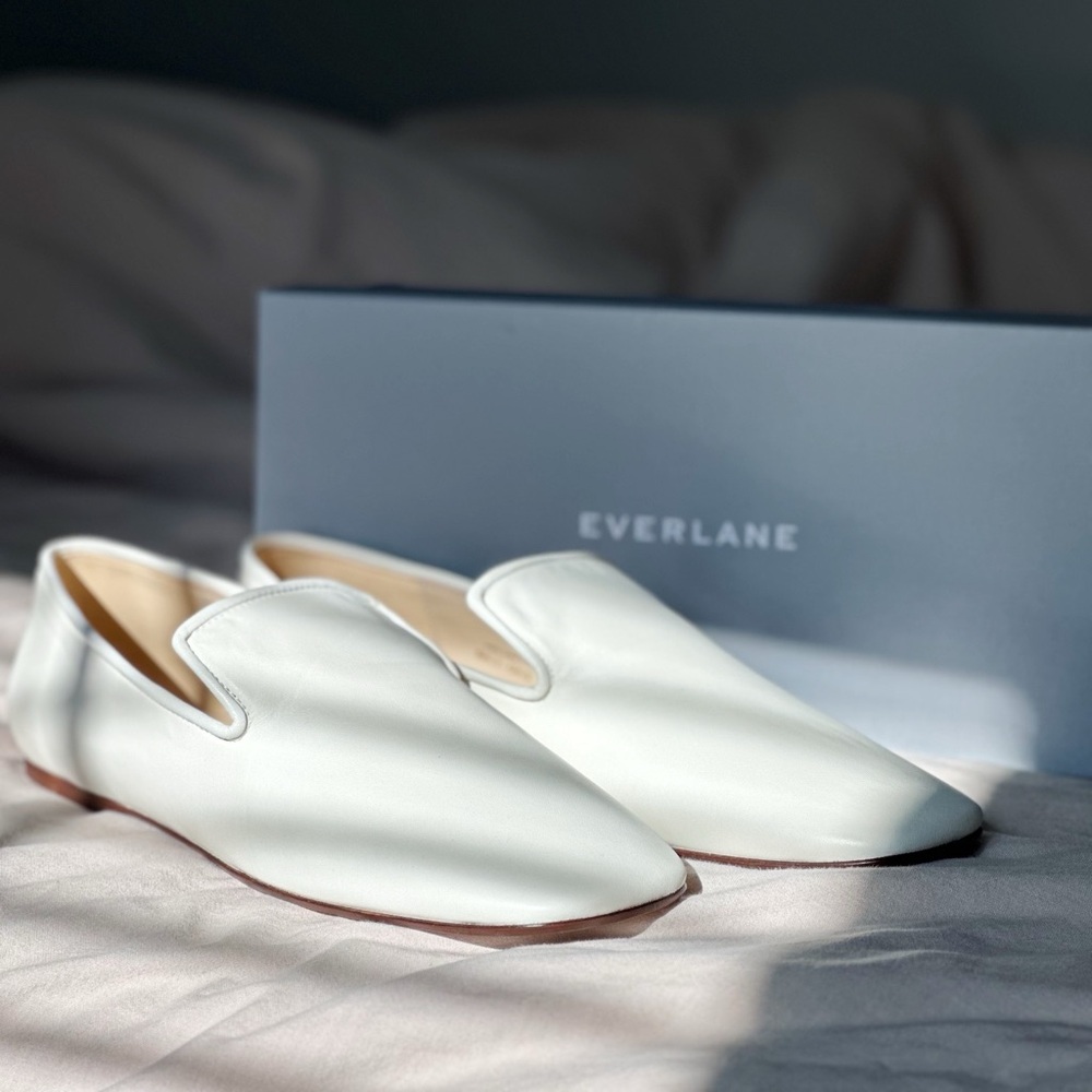 Everlane White Leather The Day Loafer